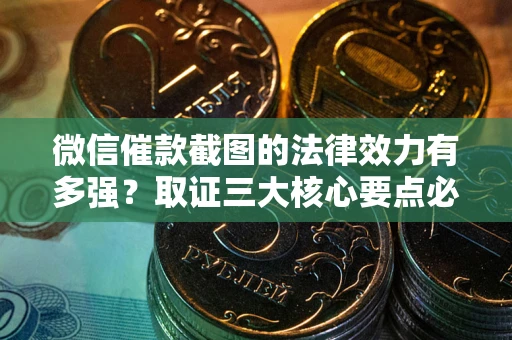 济南微信催款截图的法律效力有多强？取证三大核心要点必须知道！