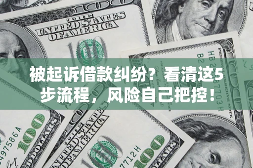济南被起诉借款纠纷？看清这5步流程，风险自己把控！